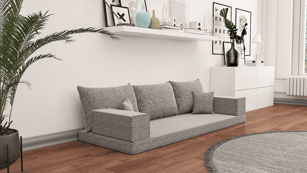 Linen Floor Couch, Floor Sofa , Bohemian furniture, Floor Pouf, Floor Seating, Sofa Living Couch, Floor Seat, Floor Cushion