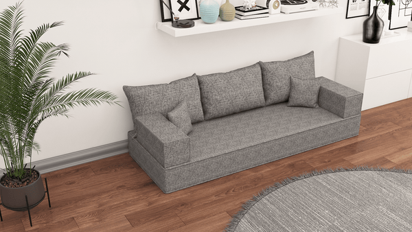 Linen Floor Couch, Floor Sofa , Bohemian furniture, Floor Pouf, Floor Seating, Sofa Living Couch, Floor Seat, Floor Cushion