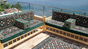 U Shape Patio Furniture, Wooden Bench Sofa Sets, Arabic Majlis Set, Outdoor Furniture, Yemeni Majlis Set, Floor Cushion Set, Handmade Wooden Bench