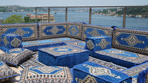 8'' Thickness U Sofa Set, Turkish Seating Pillows, Floor Sitting Set, Arabic Jalsa