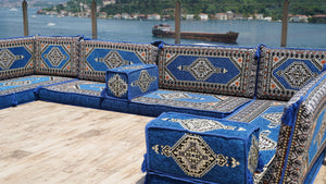 8'' Thickness U Sofa Set, Turkish Seating Pillows, Floor Sitting Set, Arabic Jalsa