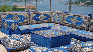 8'' Thickness L Sofa Set, Sectional Sofas, Arabic Floor Sofa, Garden Pallet Sofa, Poufs Turkish Floor Sofa