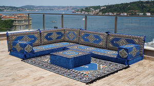 8'' Thickness L Sofa Set, Sectional Sofas, Arabic Floor Sofa, Garden Pallet Sofa, Poufs Turkish Floor Sofa