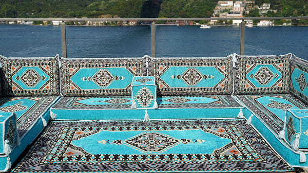 8'' Thickness U Sofa Set, Floor Pillows, Arabic Jalsa Set, Floor Cushions Set