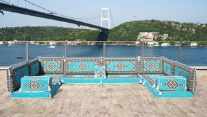 8'' Thickness U Sofa Set, Floor Pillows, Arabic Jalsa Set, Floor Cushions Set