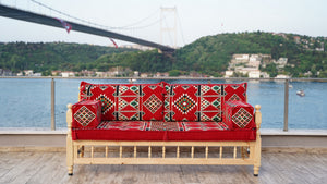 L Arabic Majlis Sofa Set, Red Corner Sofa Set, Pine Tree Wooden Bench, Floor Cushions, Wooden Bench Sofa Sets, Outdoor Furniture