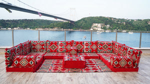 8'' Thickness U Sofa Set, Arabic Majlis, Sectional Sofas, Floor Cushions, Arabic Sofa