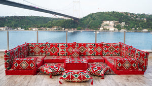 8'' Thickness U Sofa Set, Arabic Majlis, Sectional Sofas, Floor Cushions, Arabic Sofa