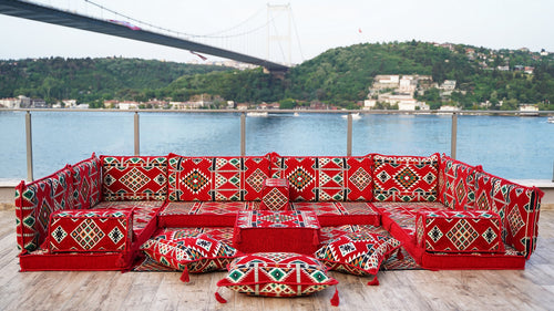 8'' Thickness U Sofa Set, Arabic Majlis, Sectional Sofas, Floor Cushions, Arabic Sofa