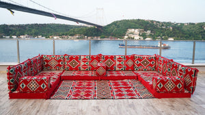 8'' Thickness U Sofa Set, Arabic Majlis, Sectional Sofas, Floor Cushions, Arabic Sofa