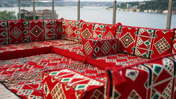 8'' Thickness U Sofa Set, Arabic Majlis, Sectional Sofas, Floor Cushions, Arabic Sofa