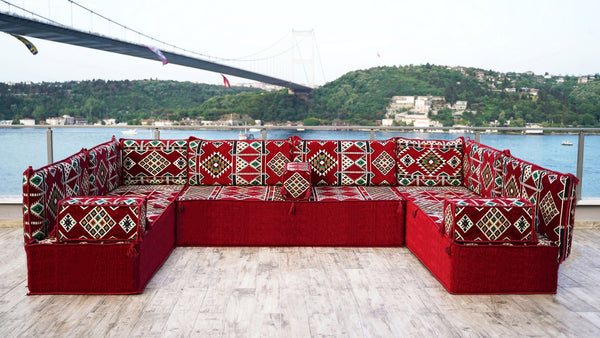 8'' Thickness U Sofa Set, Floor Seating, Arabic Majlis, Sectional Sofas, Floor Cushions