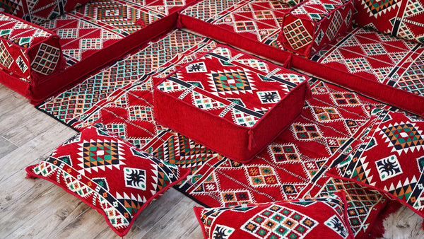 8'' Thickness L Sofa Set, Pallet Sofas, Bohemian Sectionals, Floor Cushions, Floor Couches