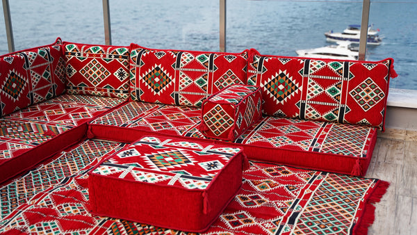 8'' Thickness L Sofa Set, Pallet Sofas, Bohemian Sectionals, Floor Cushions, Floor Couches