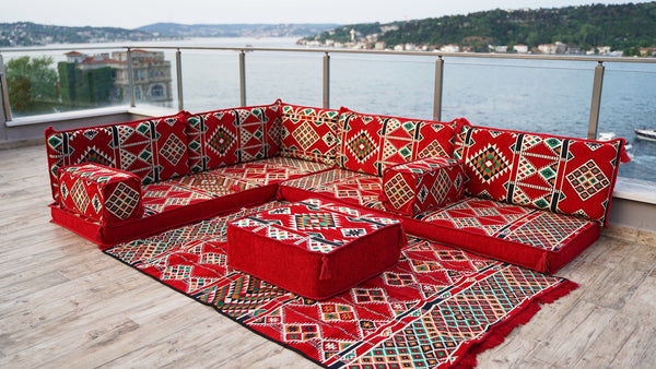 8'' Thickness L Sofa Set, Pallet Sofas, Bohemian Sectionals, Floor Cushions, Floor Couches