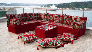 8'' Thickness L Sofa Set, Pallet Cushion Set, Modular Design Floor Cushion, Garden Sofa Set