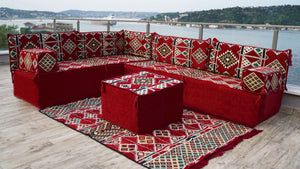 8'' Thickness L Sofa Set, Pallet Cushion Set, Modular Design Floor Cushion, Garden Sofa Set