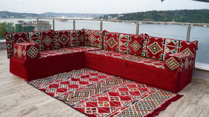 8'' Thickness L Sofa Set, Pallet Cushion Set, Modular Design Floor Cushion, Garden Sofa Set