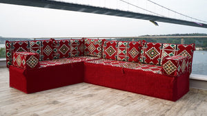 8'' Thickness L Sofa Set, Pallet Cushion Set, Modular Design Floor Cushion, Garden Sofa Set