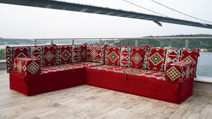 8'' Thickness L Sofa Set, Pallet Cushion Set, Modular Design Floor Cushion, Garden Sofa Set