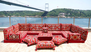 8'' Thickness U Sofa Set, Arabic Jalsa, Floor Cushions, Majlis Sofa Seating