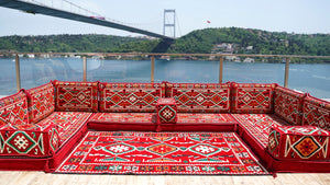 8'' Thickness U Sofa Set, Arabic Jalsa, Floor Cushions, Majlis Sofa Seating