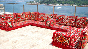 8'' Thickness U Sofa Set, Arabic Jalsa, Floor Cushions, Majlis Sofa Seating
