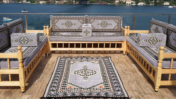 Turkish Wooden Bench Sofa Sets, Arabic Majlis Sofa, Floor Cushions Set, Yemeni Majlis, Garden Sofa Set, Patio Benches, Arabic Floor Sofa Set, Moroccan Bench Cushion