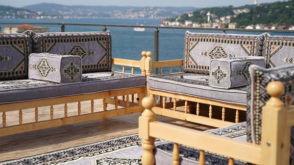 Turkish Wooden Bench Sofa Sets, Arabic Majlis Sofa, Floor Cushions Set, Yemeni Majlis, Garden Sofa Set, Patio Benches, Arabic Floor Sofa Set, Moroccan Bench Cushion