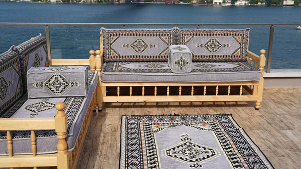 Turkish Wooden Bench Sofa Sets, Arabic Majlis Sofa, Floor Cushions Set, Yemeni Majlis, Garden Sofa Set, Patio Benches, Arabic Floor Sofa Set, Moroccan Bench Cushion