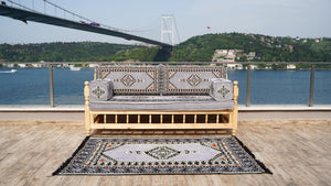 Turkish Wooden Bench Sofa Sets, Arabic Majlis Sofa, Floor Cushions Set, Yemeni Majlis, Garden Sofa Set, Patio Benches, Arabic Floor Sofa Set, Moroccan Bench Cushion