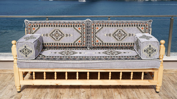 Turkish Wooden Bench Sofa Sets, Arabic Majlis Sofa, Floor Cushions Set, Yemeni Majlis, Garden Sofa Set, Patio Benches, Arabic Floor Sofa Set, Moroccan Bench Cushion