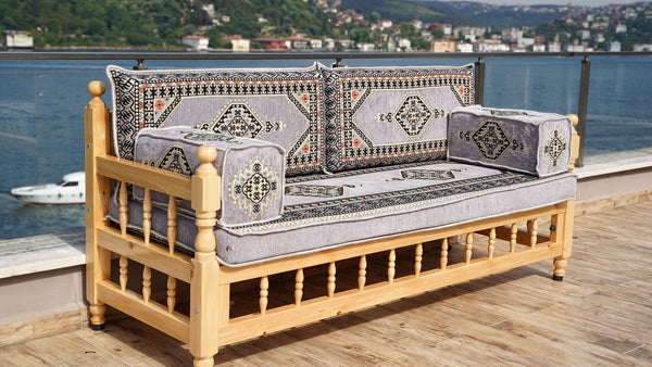 Turkish Wooden Bench Sofa Sets, Arabic Majlis Sofa, Floor Cushions Set, Yemeni Majlis, Garden Sofa Set, Patio Benches, Arabic Floor Sofa Set, Moroccan Bench Cushion