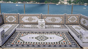 8'' Thickness U Sofa Set, Turkish Sitting Pillows, Arabic Majlis, Floor Cushions