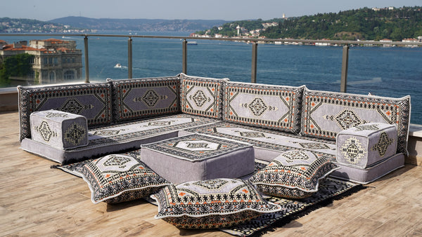 8'' Thickness L Sofa Set, Floor Couch, Sectional Sofas, Arabic Majlis, Turkish Rug, Couch Covers
