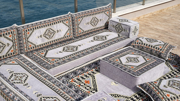 8'' Thickness L Sofa Set, Floor Couch, Sectional Sofas, Arabic Majlis, Turkish Rug, Couch Covers