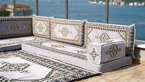 8'' Thickness L Sofa Set, Floor Couch, Sectional Sofas, Arabic Majlis, Turkish Rug, Couch Covers