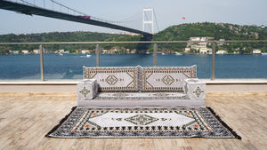 8'' Thickness Sofa Set, Gray Window Seat, Bench Cushion, Floor Couch, Reading Sofa, Meditation Yoga Sofa