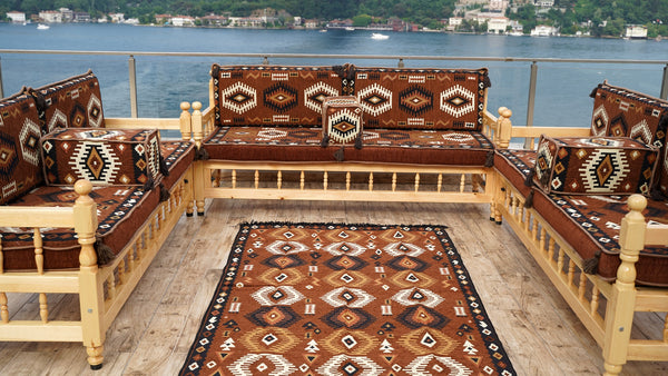 Red Corner Sofa Seating Set, Patio Benches, Arabic Floor Cushions, Wooden Bench Sofa Sets, Outdoor Furniture, Moroccan Bench Cushion, Yemeni Majlis