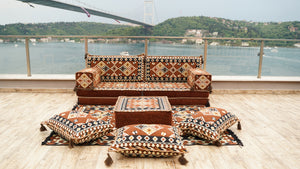 Brown Urgup Mystic pattern single Arabic floor sofa set, photo 10 of 16
