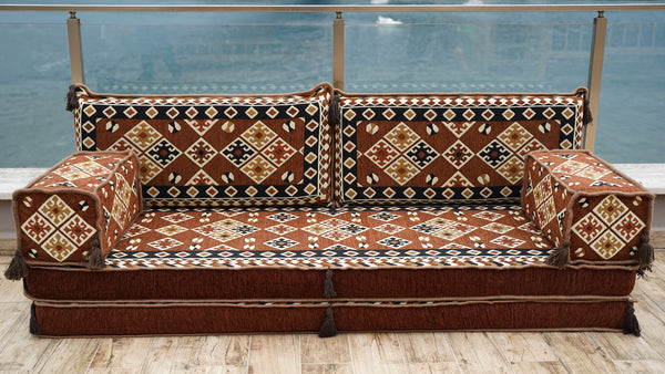 Brown Urgup Mystic pattern single Arabic floor sofa set, photo 17 of 17