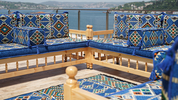 Single Pine Tree Wooden Bench, Outdoor Furniture, Wooden Bench Sofa Sets, Patio Benches, Floor Cushions, Moroccan Bench Cushion