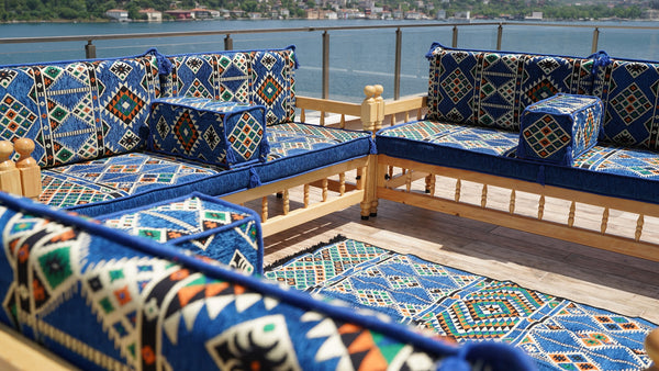 Single Pine Tree Wooden Bench, Outdoor Furniture, Wooden Bench Sofa Sets, Patio Benches, Floor Cushions, Moroccan Bench Cushion