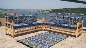 Single Pine Tree Wooden Bench, Outdoor Furniture, Wooden Bench Sofa Sets, Patio Benches, Floor Cushions, Moroccan Bench Cushion