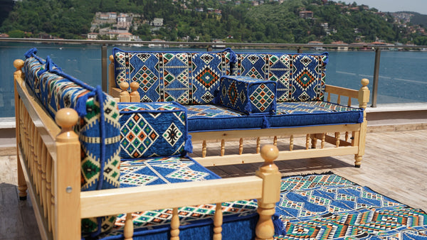 Single Pine Tree Wooden Bench, Outdoor Furniture, Wooden Bench Sofa Sets, Patio Benches, Floor Cushions, Moroccan Bench Cushion