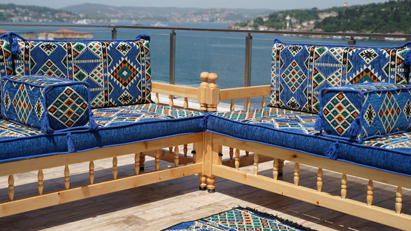 Single Pine Tree Wooden Bench, Outdoor Furniture, Wooden Bench Sofa Sets, Patio Benches, Floor Cushions, Moroccan Bench Cushion