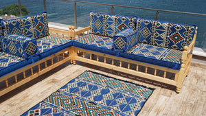 Single Pine Tree Wooden Bench, Outdoor Furniture, Wooden Bench Sofa Sets, Patio Benches, Floor Cushions, Moroccan Bench Cushion