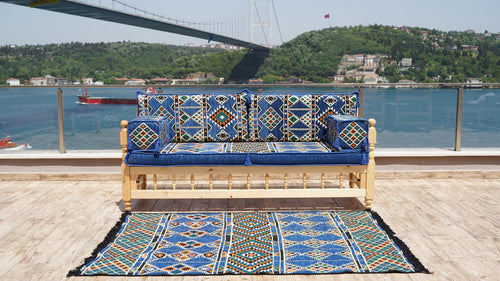 Single Pine Tree Wooden Bench, Outdoor Furniture, Wooden Bench Sofa Sets, Patio Benches, Floor Cushions, Moroccan Bench Cushion