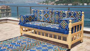 Single Pine Tree Wooden Bench, Outdoor Furniture, Wooden Bench Sofa Sets, Patio Benches, Floor Cushions, Moroccan Bench Cushion