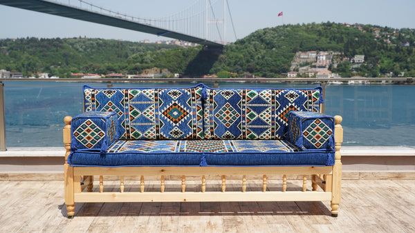 Single Pine Tree Wooden Bench, Outdoor Furniture, Wooden Bench Sofa Sets, Patio Benches, Floor Cushions, Moroccan Bench Cushion